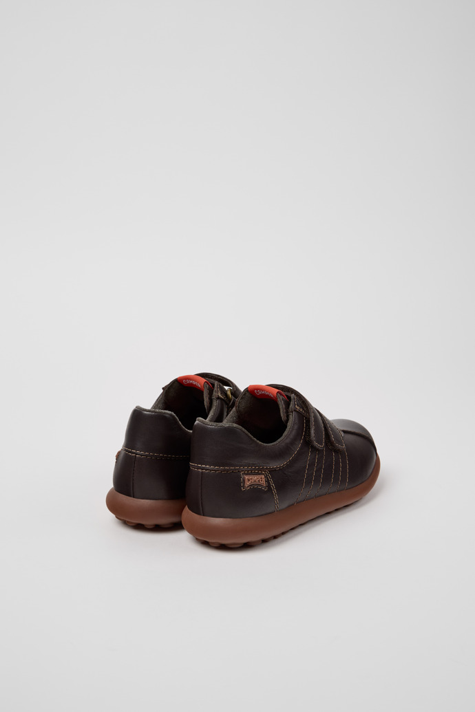 Pelotas Brown Leather and Textile Shoes for Kids.