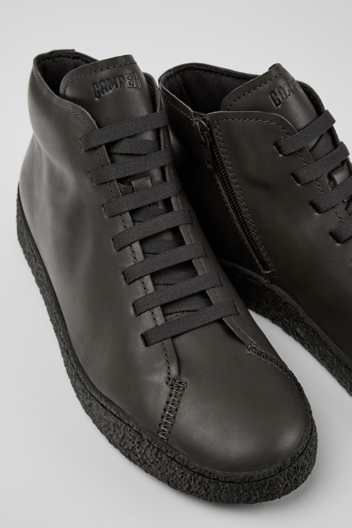 Peu Terreno Gray Leather Desert Boot for Men