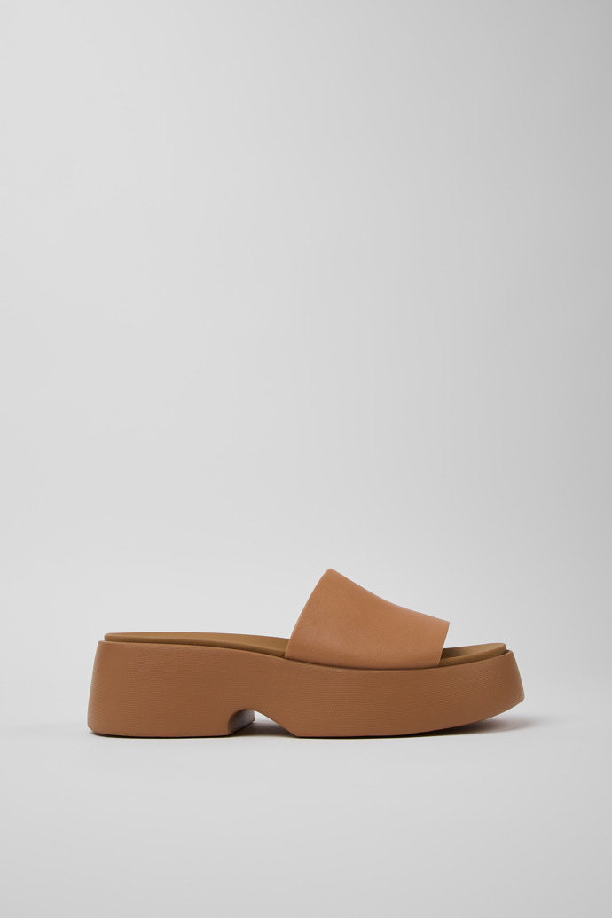 Tasha Nude Leather Sandals for Women.