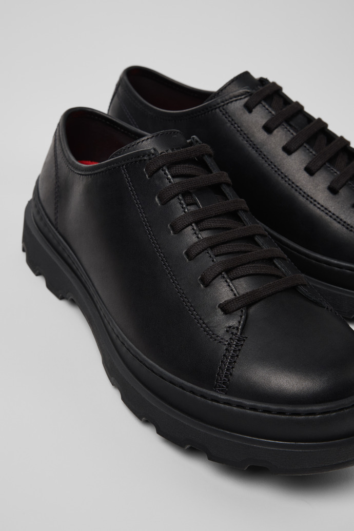 Brutus+ Black Leather Shoes for Men.
