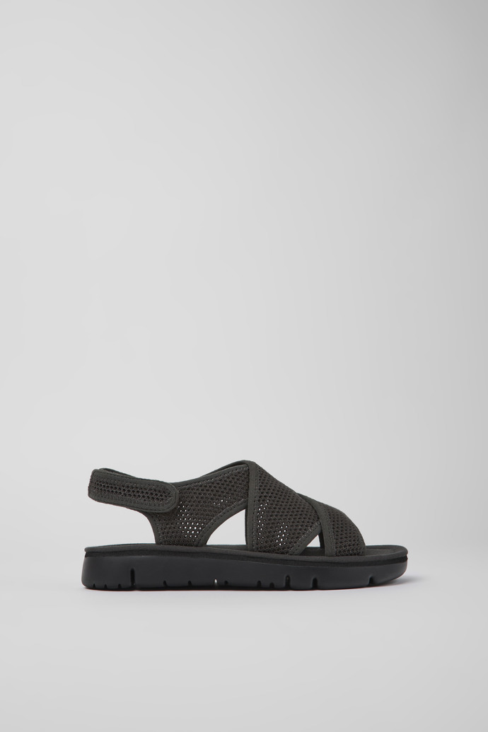 Oruga Dark gray textile sandals for women