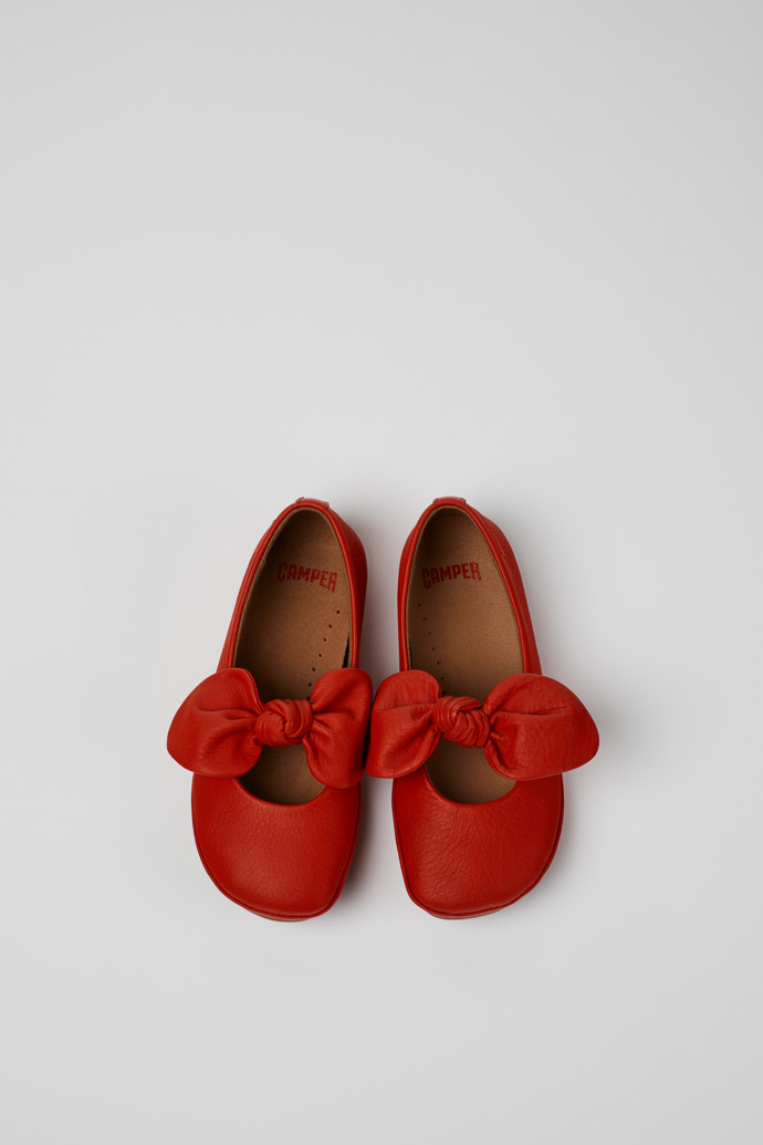 Right Red Leather Ballerina for Kids.
