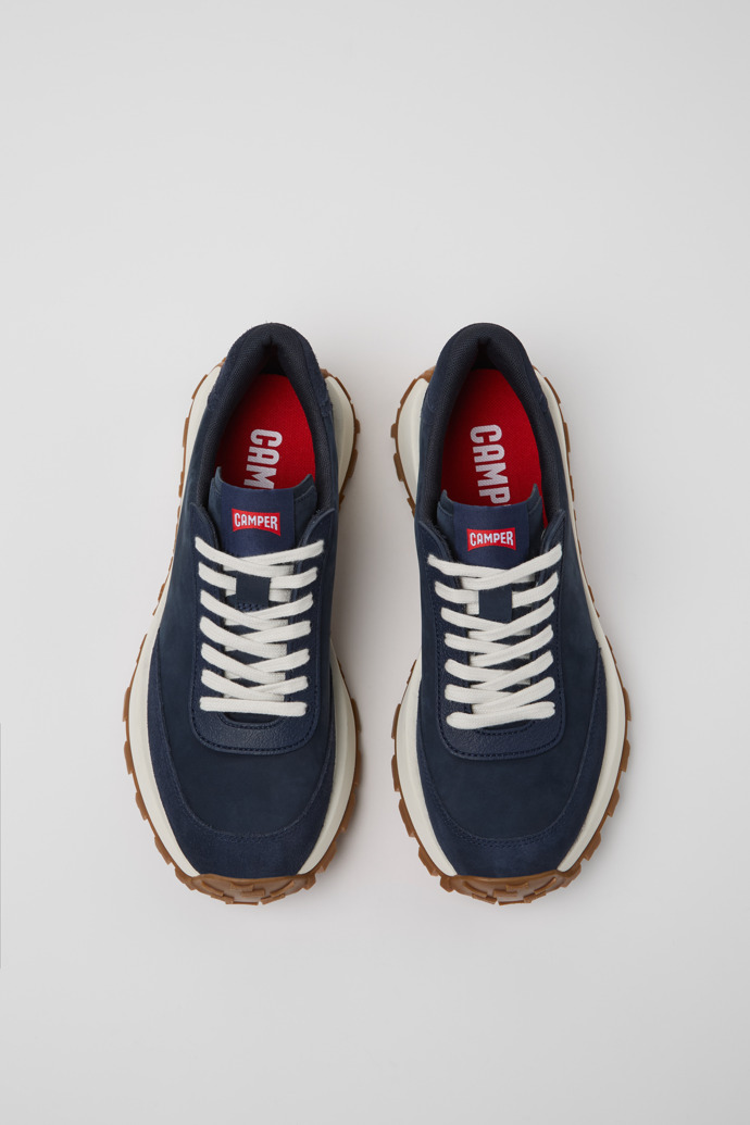 Drift Trail VIBRAM Blue Nubuck and Textile Sneakers for Men.