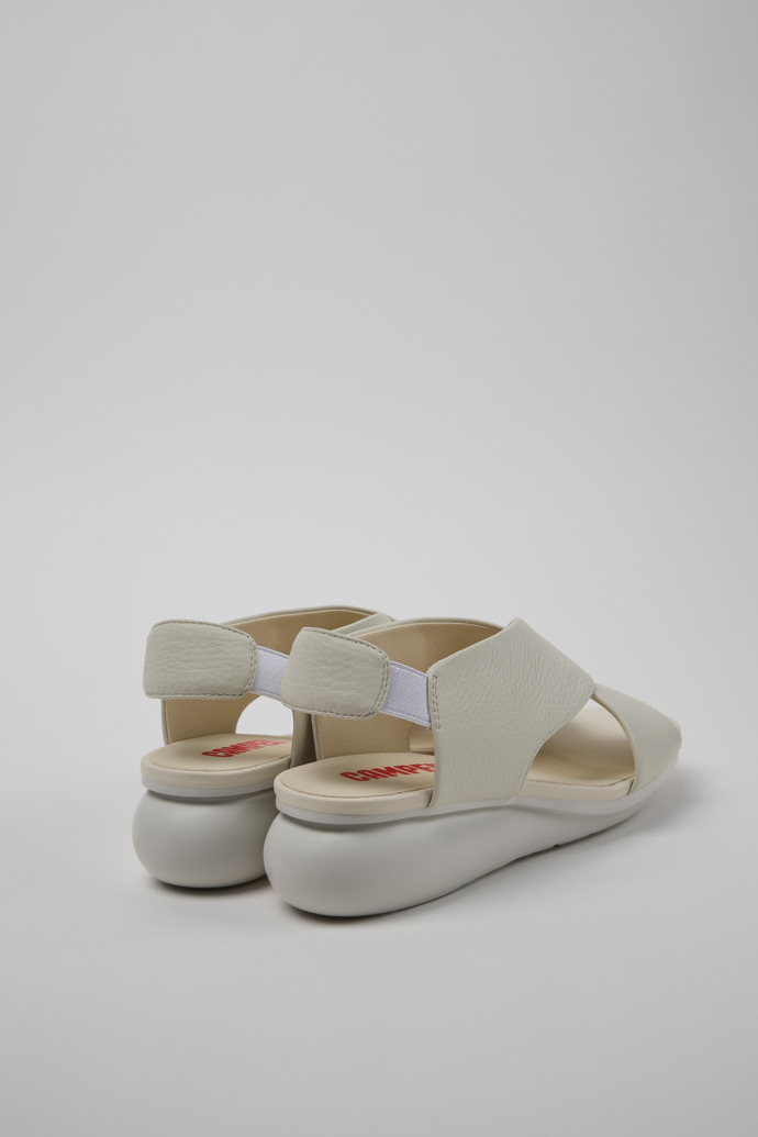 Balloon White leather sandals for women