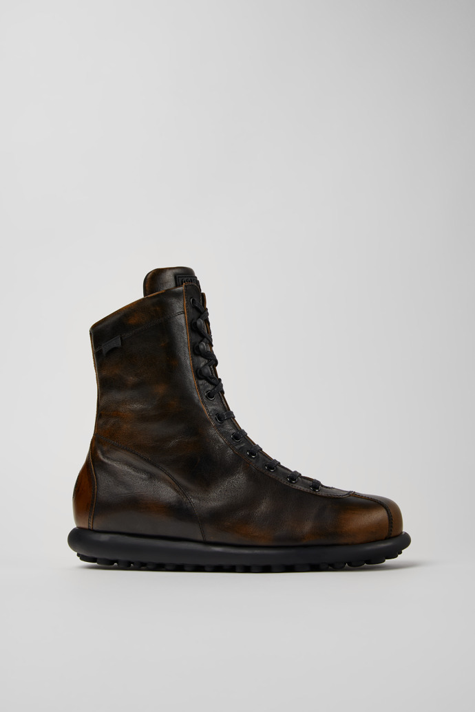 Pelotas Black-brown leather boots for men