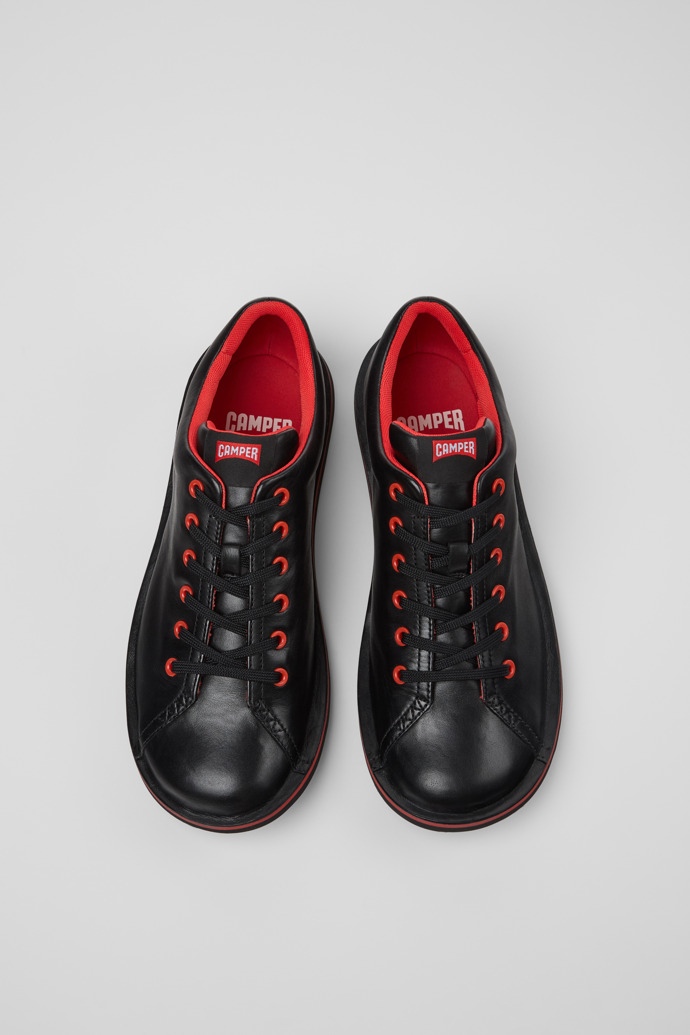 Beetle Black Leather Shoes for Men.