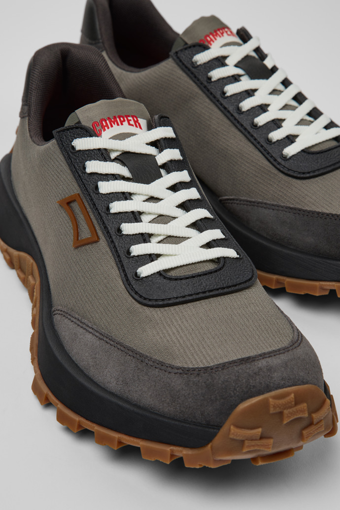 Drift Trail Gray Textile and Nubuck Shoes for Men.
