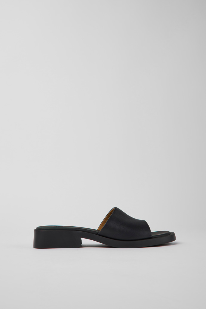 Dana Black leather sandals for women