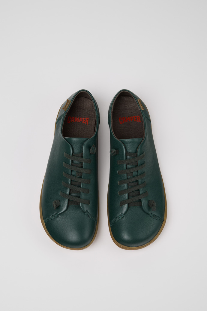 Peu Green Leather Shoes for Men.