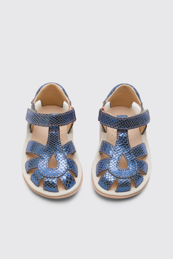 Bicho Metallic blue crab style sandal