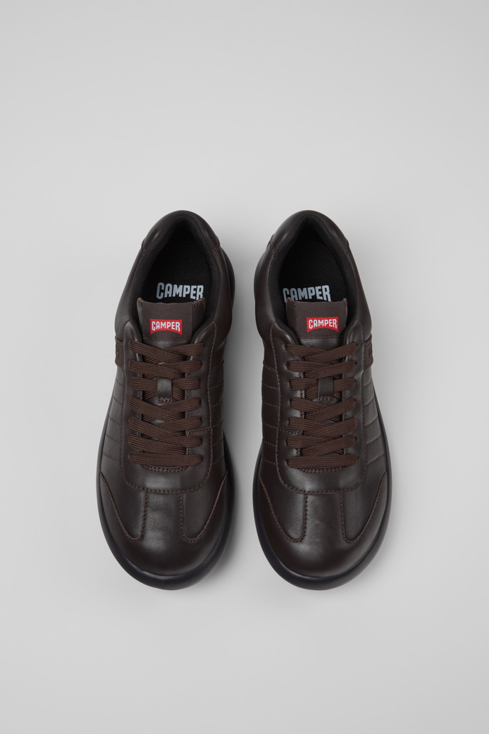 Pelotas XLF Brown Leather Sneakers for Men.