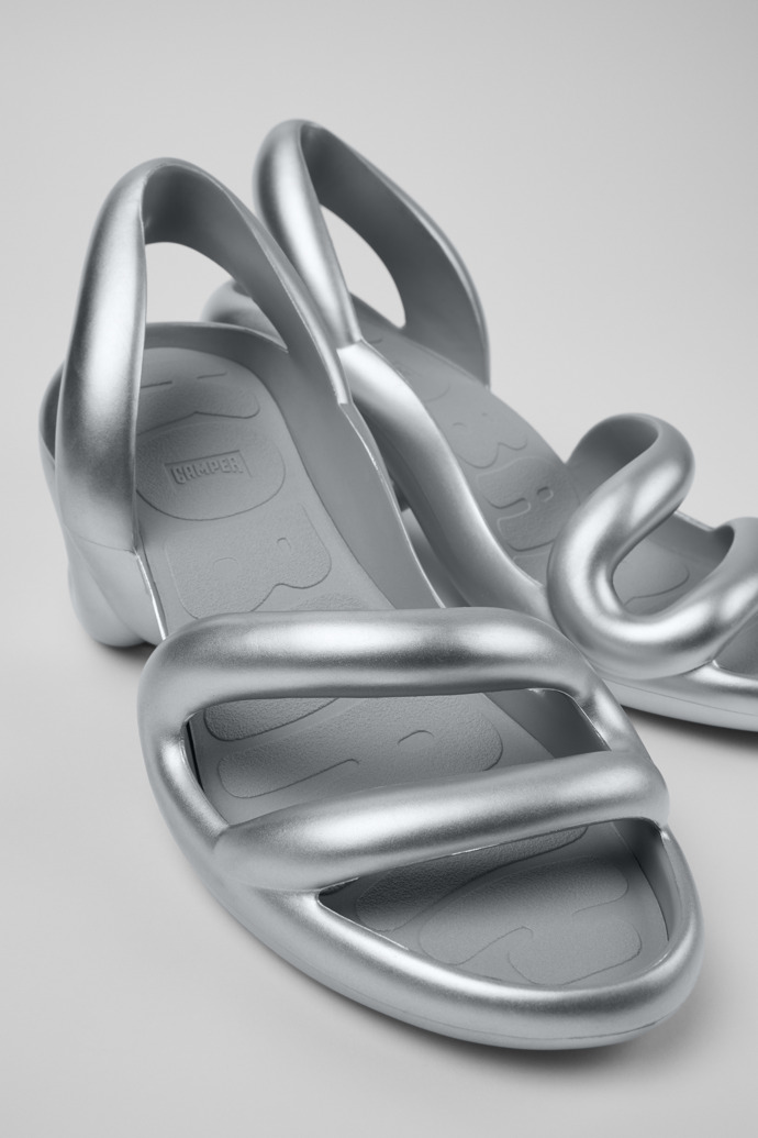 Kobarah Silver Sandals for Men.