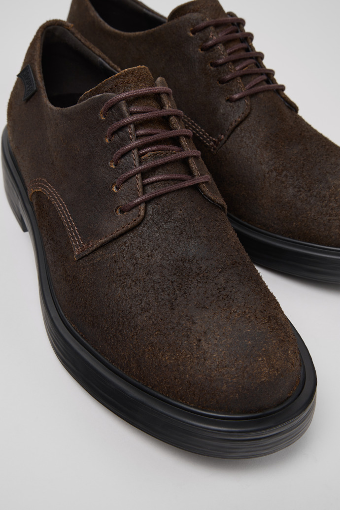 Dean Brown Nubuck Shoes for Men.