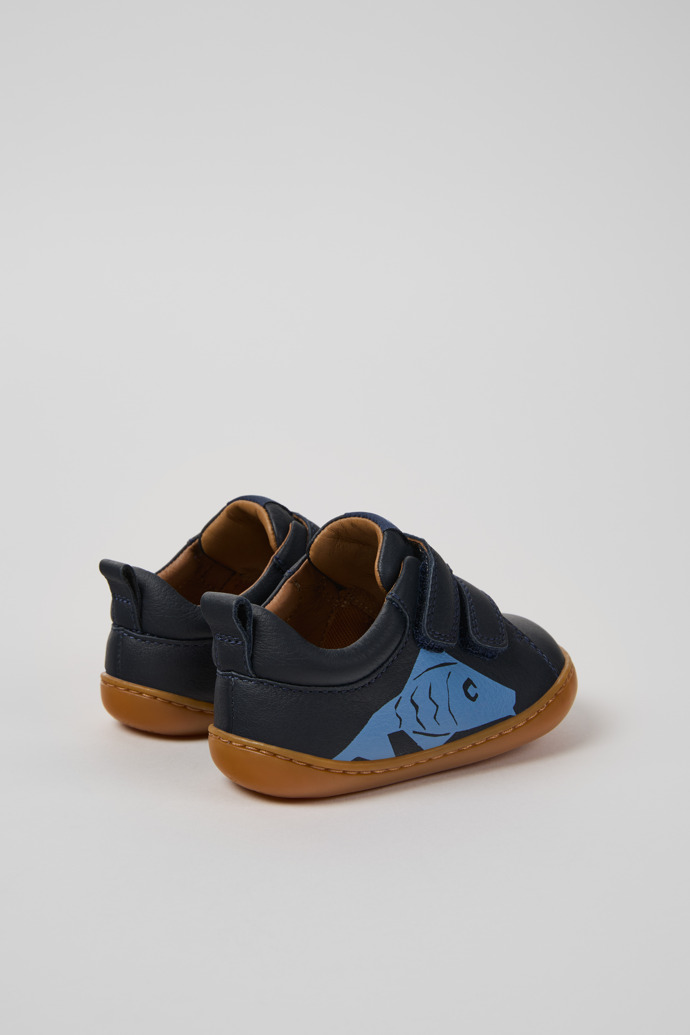 Twins Blue Leather Kids' Sneakers.