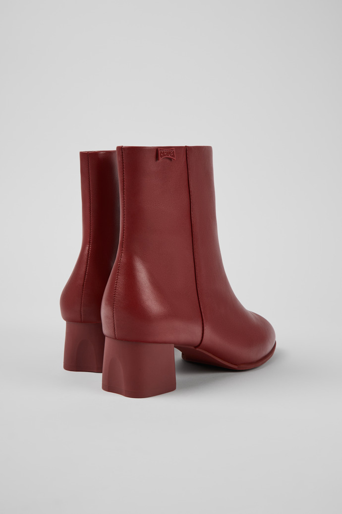Katie Burgundy leather ankle boots for women