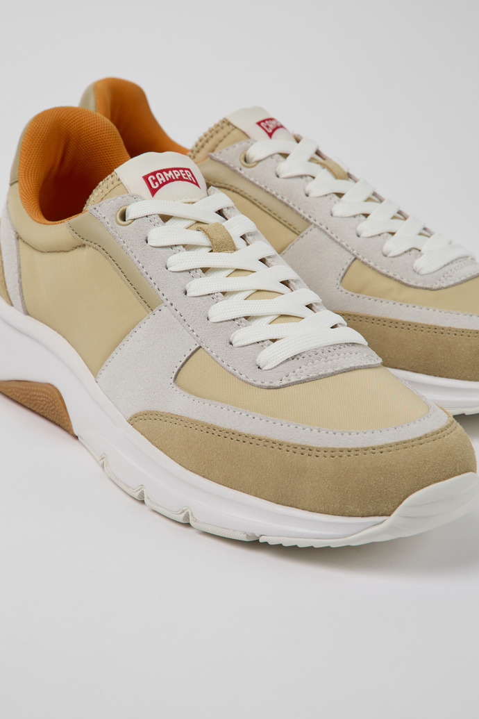 Drift Beige and white nubuck sneakers for men