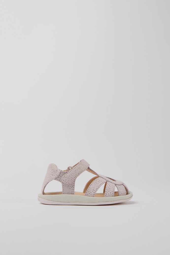 Bicho Pink nubuck sandals with glitter effect