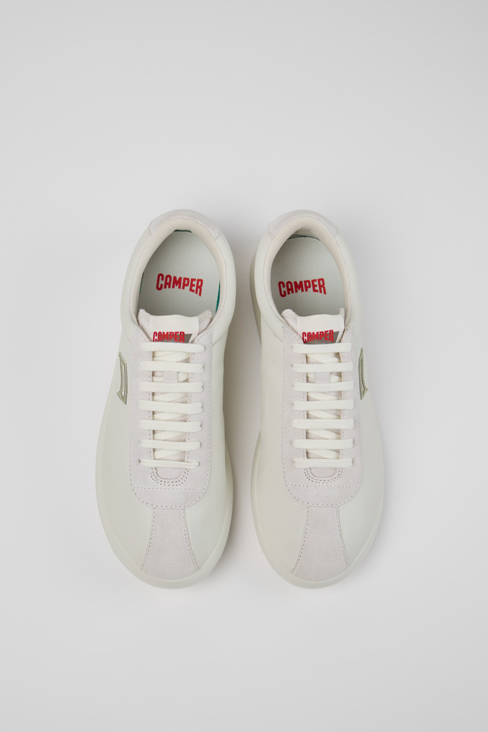 Pelotas XLF White Leather and Nubuck Sneakers for Men.