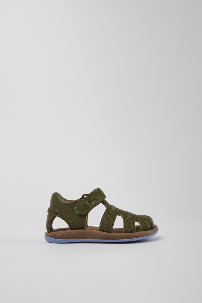 Bicho Green Leather Sandal