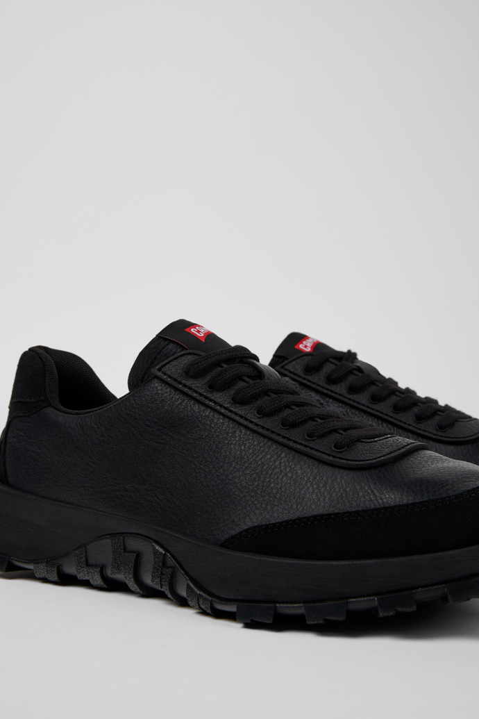 Drift Trail Black Leather and Nubuck Sneakers for Men.