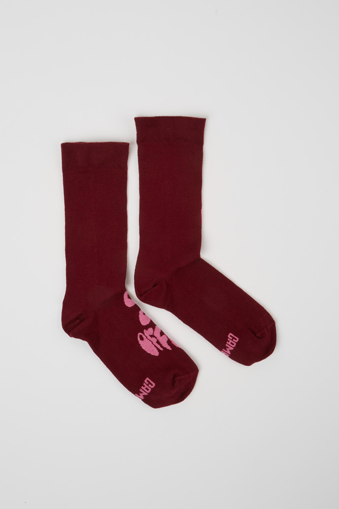 Out of Office Burgundy and pink socks