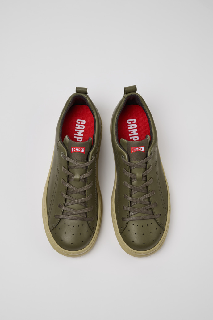 Runner Green Leather Men's Sneakers.