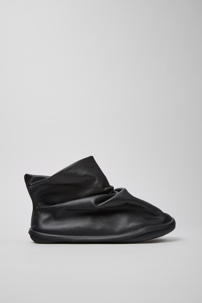 Camper x ISSEY MIYAKE - Peu Form Black Leather Ankle Boots for Men.