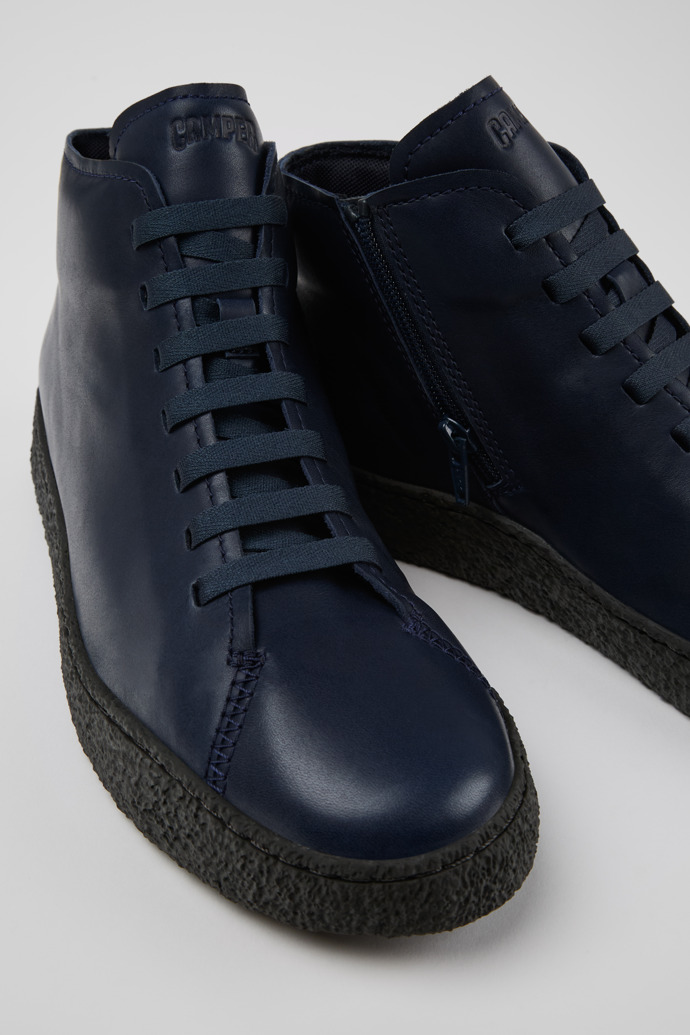 Peu Terreno Blue Leather Desert Boot for Men