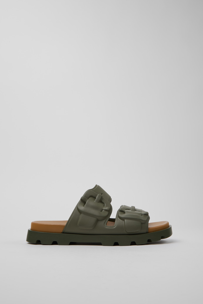 Brutus Sandal Green Synthetic Sandals for Men.