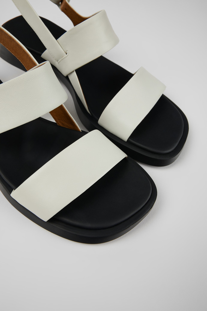 Dana White Leather Sandals for Women.