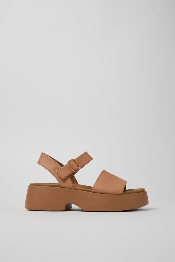 Tasha Nude Leather Sandals for Women.
