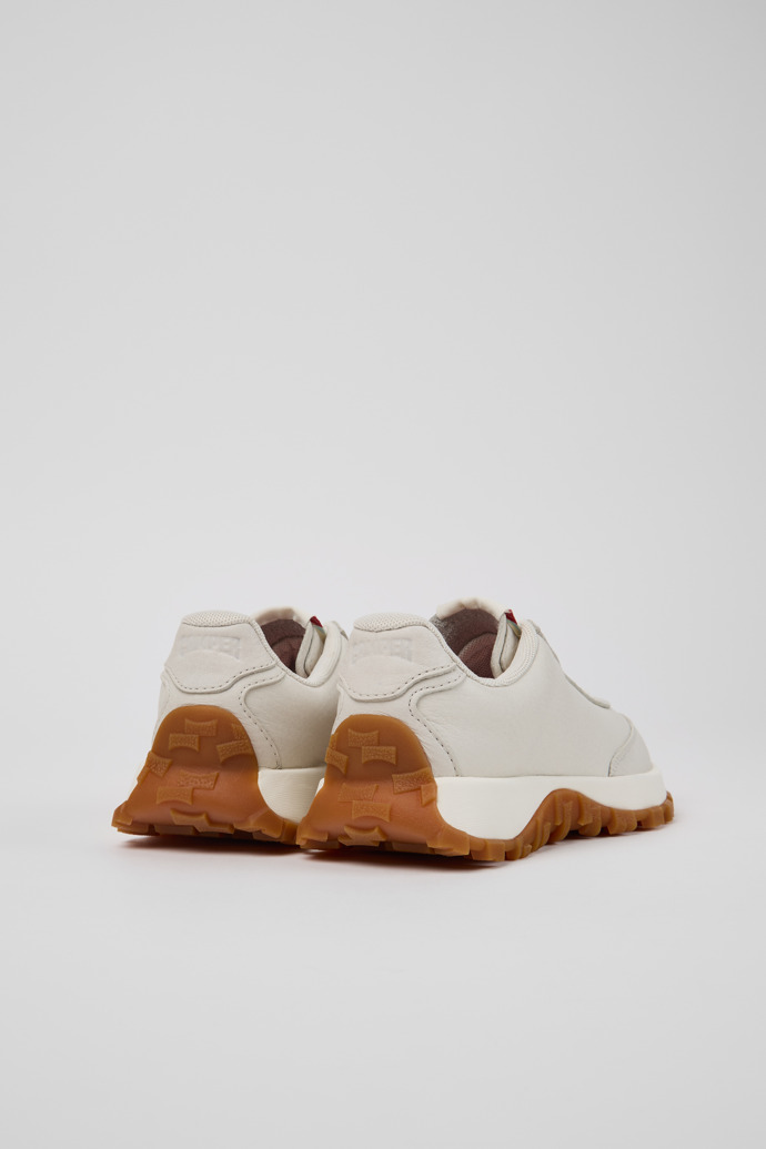 Drift Trail White Leather Sneakers for Kids.