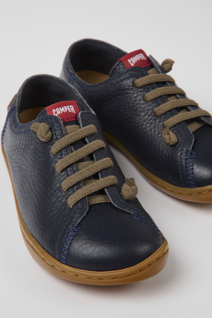 Peu Blue Leather Kids' Shoes.