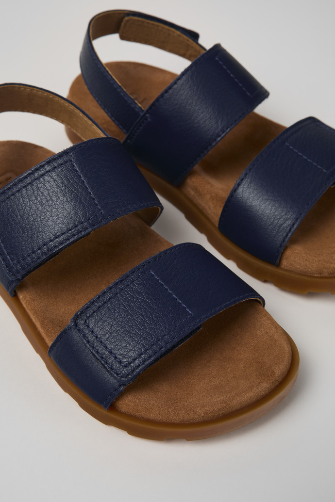 Brutus Sandal Blue Leather 2-Strap Sandal