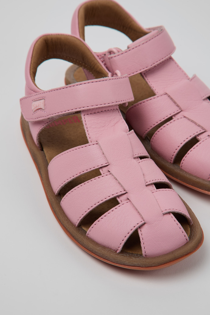 Bicho Pink Leather Closed Sandal for Kids.