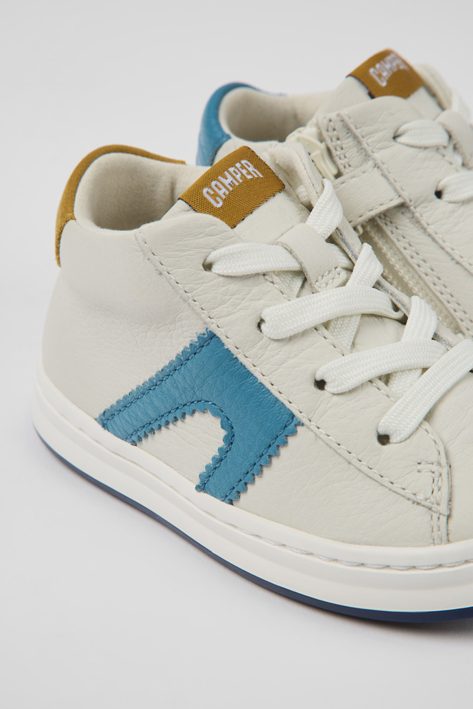 Twins White leather sneakers for kids