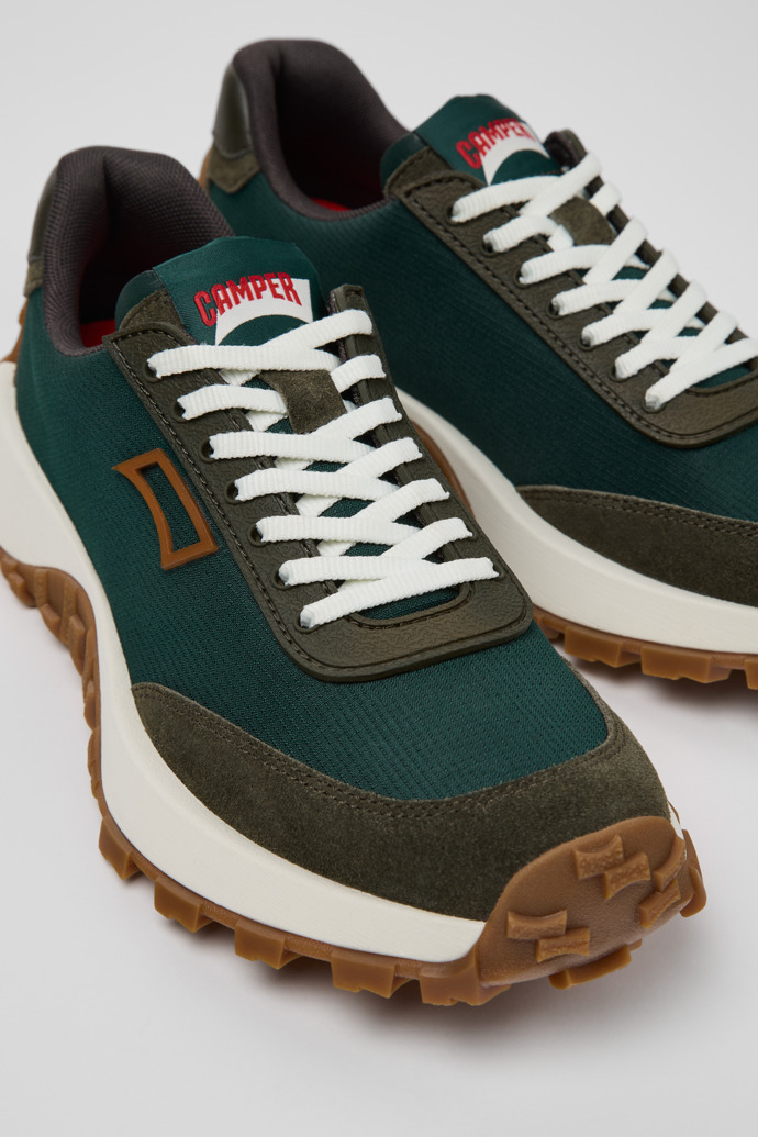 Drift Trail Green Recycled PET and Leather Sneakers for Women.