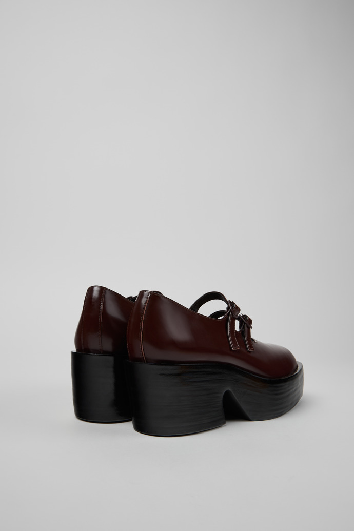 Billie Burgundy Leather Moccasins for Women.