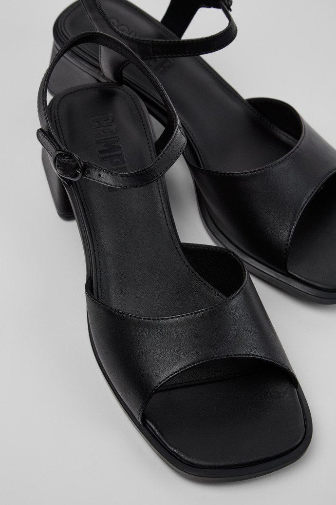 Kora Sandal Black Leather Sandals for Women.