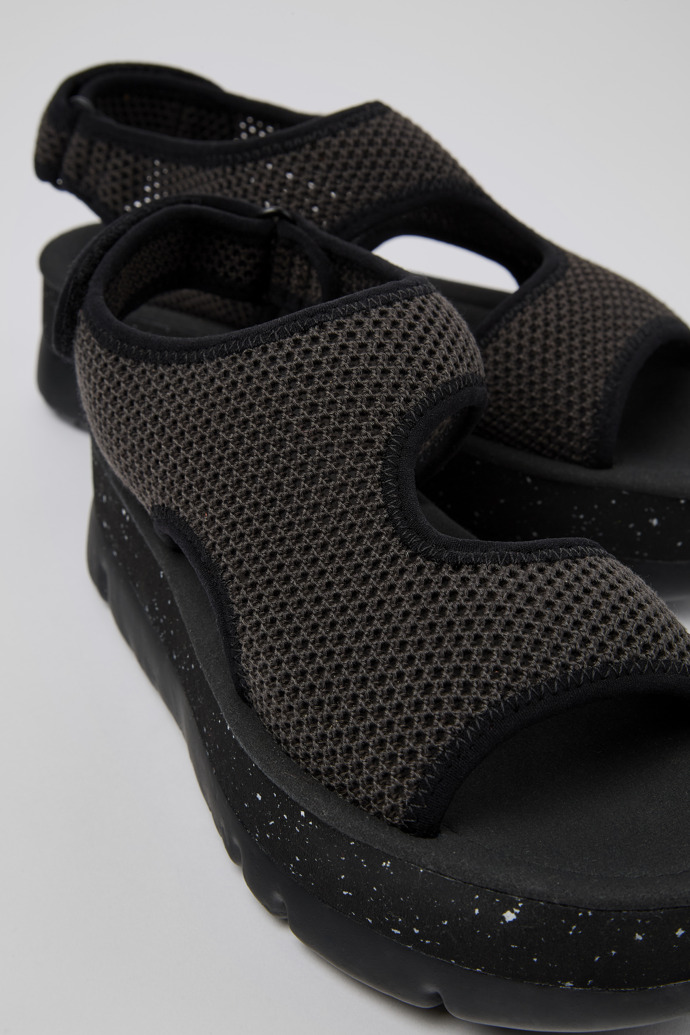 Oruga Up Gray textile sandals for women