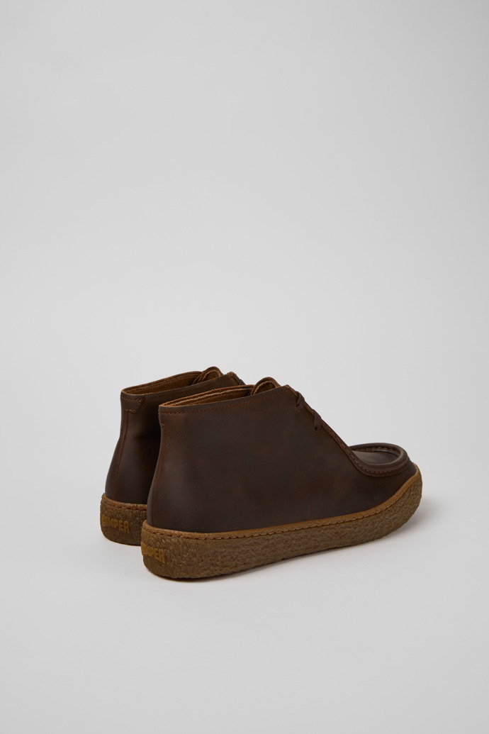 Peu Terreno Brown Nubuck Ankle Boots for Men.