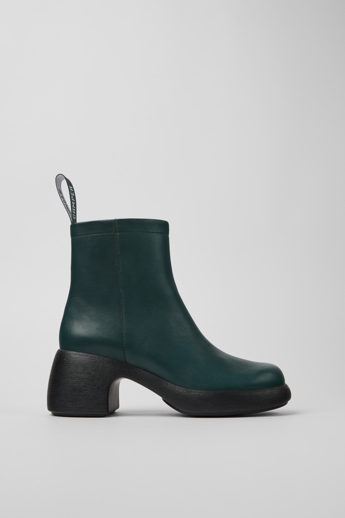 Thelma Green Leather Boots for Women