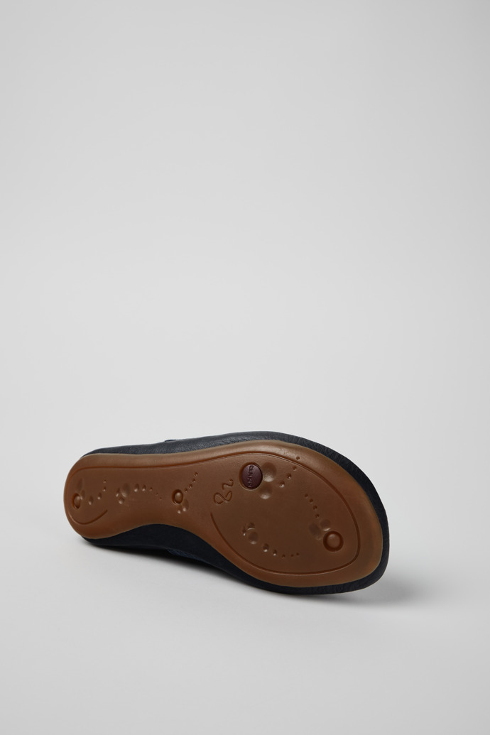 Right Blue Leather Ballerinas for Kids.