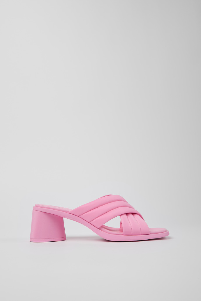 Kiara Pink Textile Cross-strap Sandal for Women