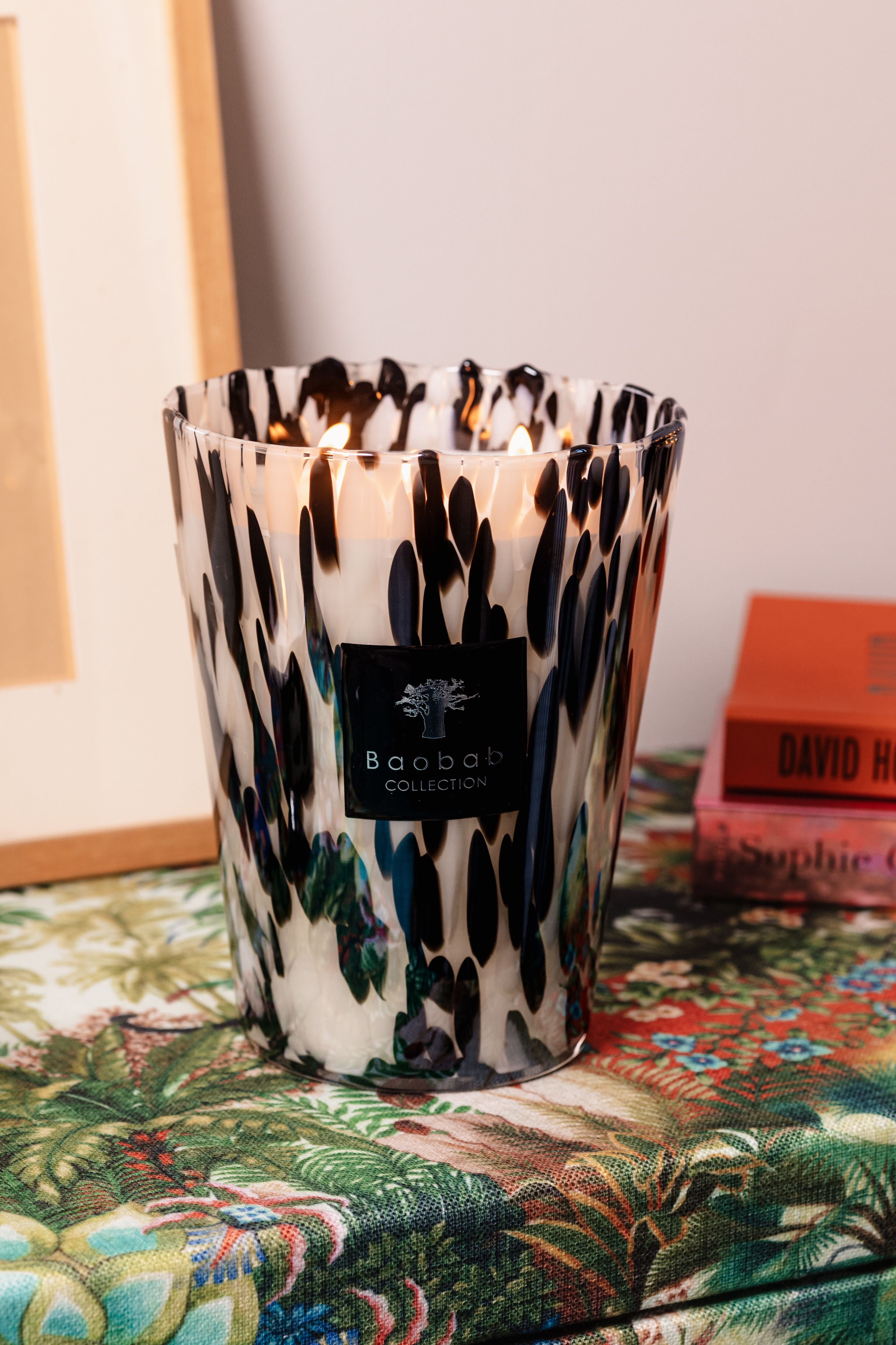 SCENTED CANDLE PEARLS BLACK