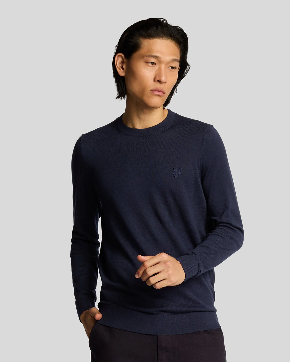 Superfine Cotton Crew Neck Jumper