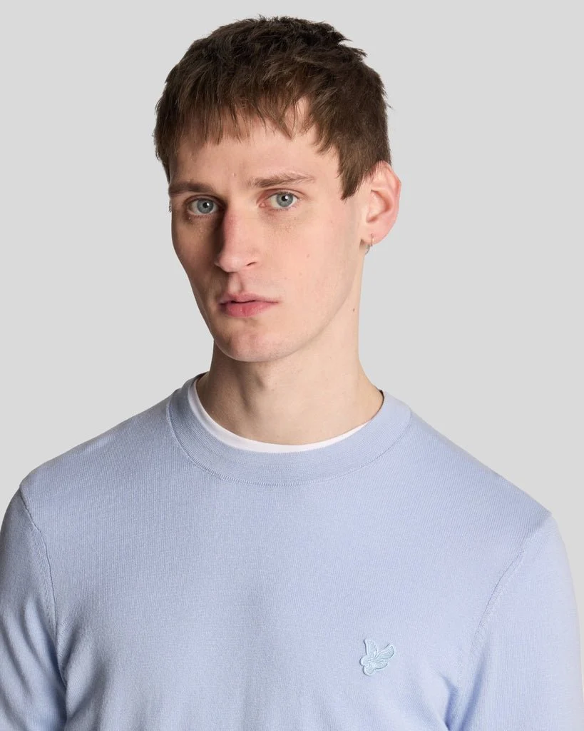 Superfine Cotton Crew Neck Jumper