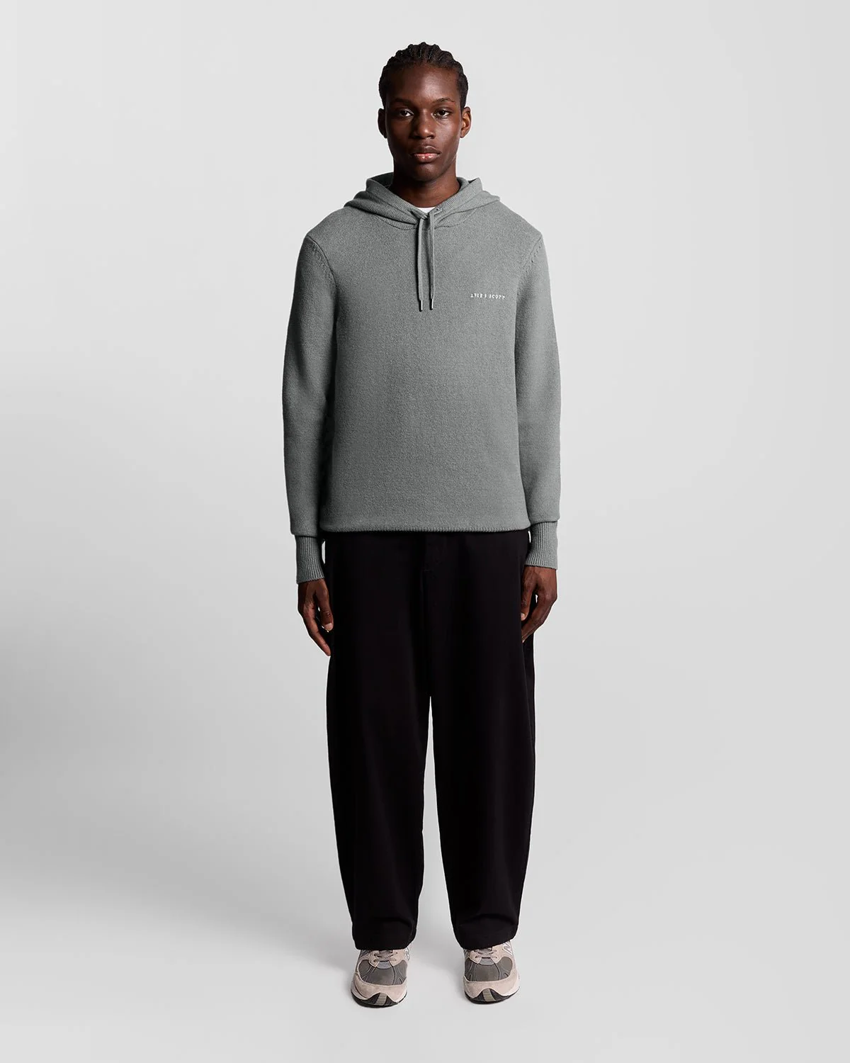 Knitted Script Hoodie