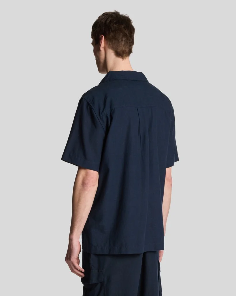 Cotton Linen Revere Collar Shirt