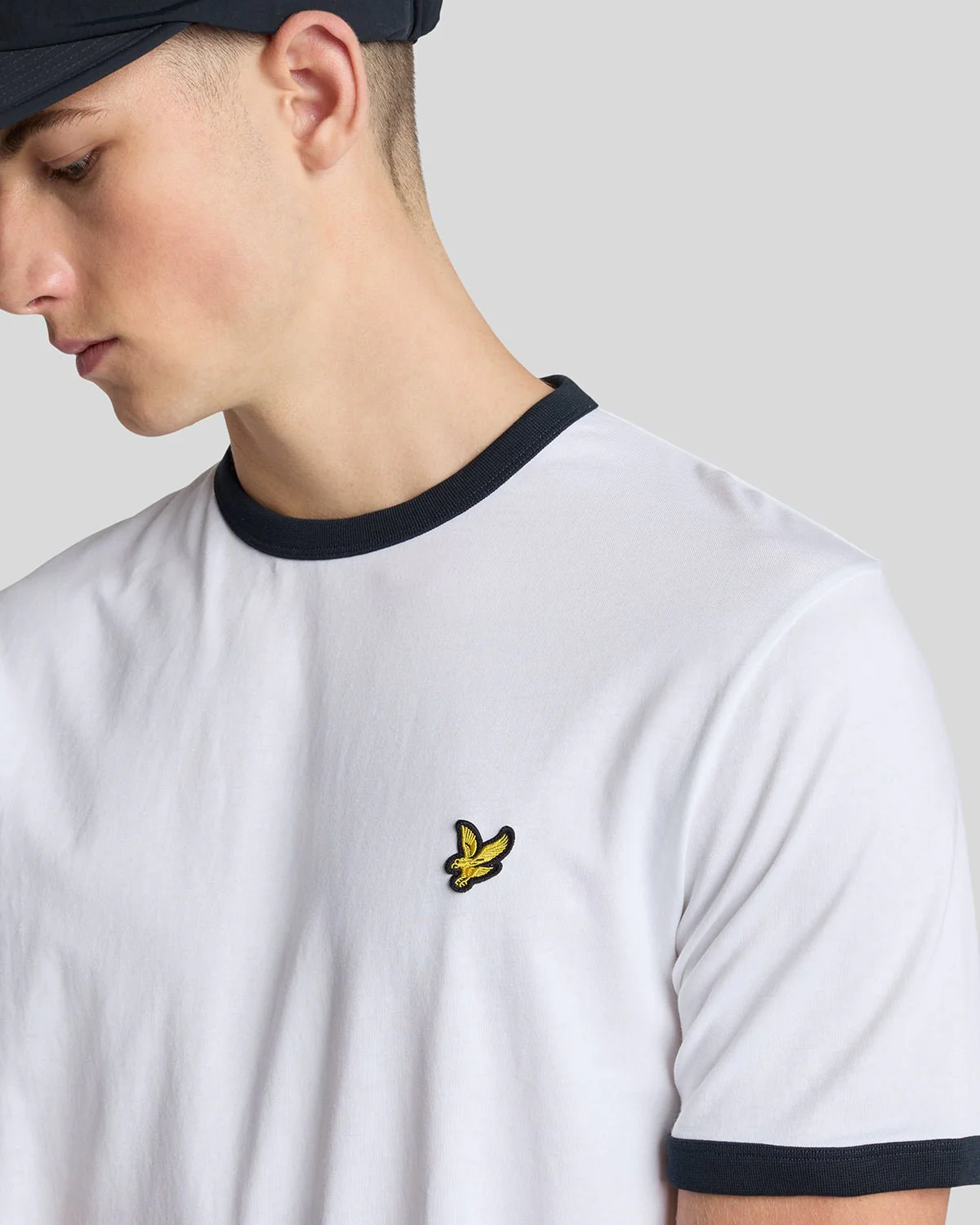 Ringer Cotton Crew Neck T-Shirt